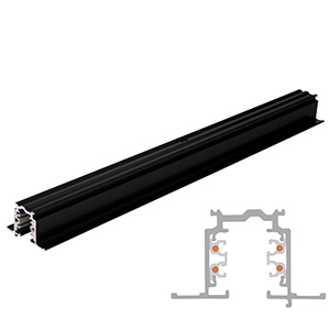 Nordic Global Pro 3 fase rail inbouw zwart